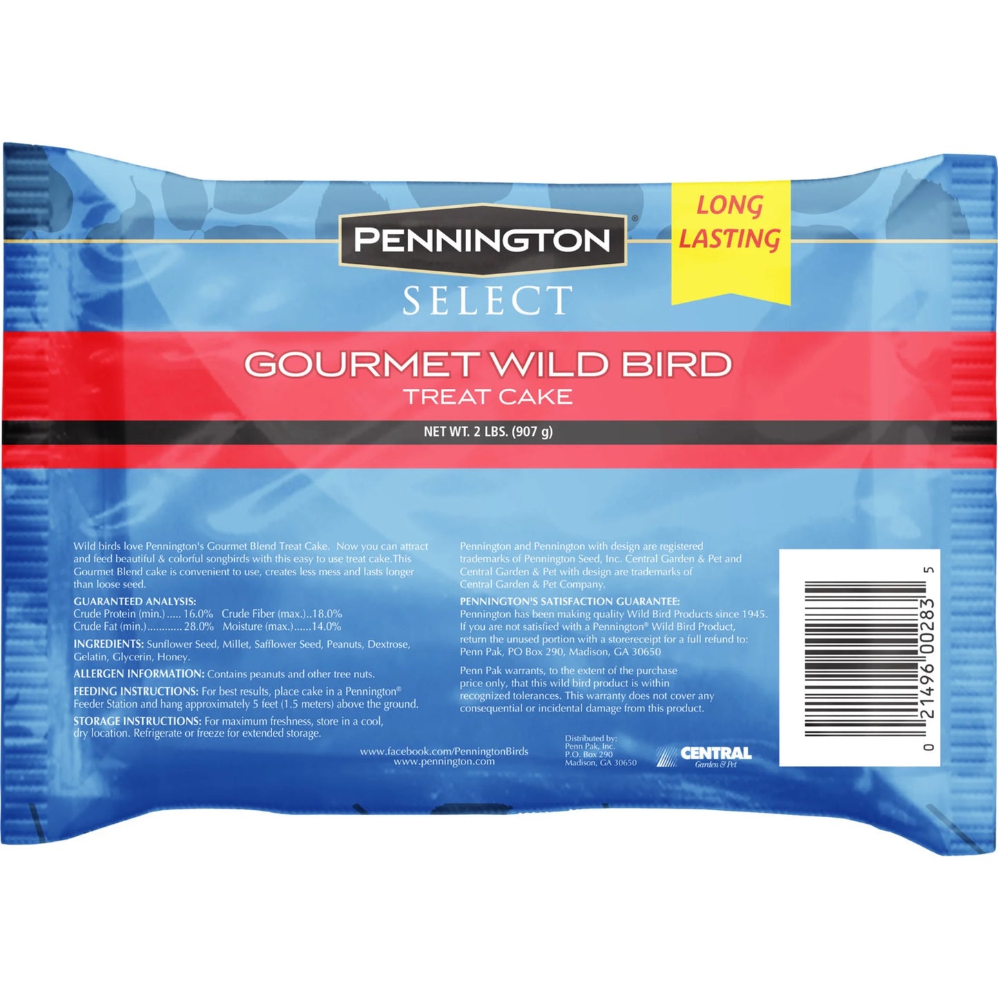 Premium Gourmet Wild Bird Seed Cake, 2 Lb., 1 Pack, Dry