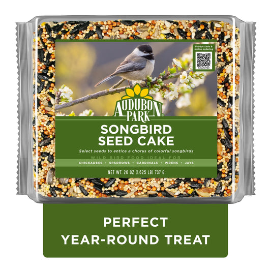 Songbird Seed Cake Wild Bird Food, Premium Pressed Bird Seed Mix, 26 Oz., 1 Count per Pack